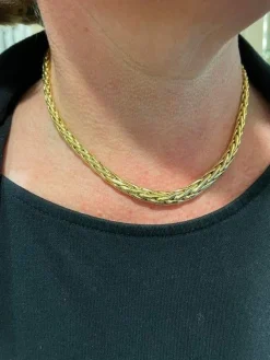 COLLIER MAILLE PALMIER EN CHUTE