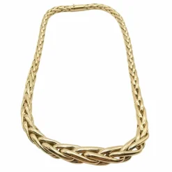 Collier maille palmier en or jaune