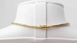 Collier maille palmier en or jaune