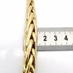 Collier maille palmier en or jaune