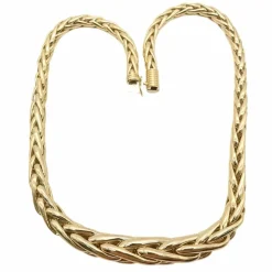 Collier maille palmier en or jaune