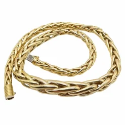 Collier maille palmier en or jaune