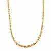 Collier maille palmier or jaune
