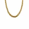 Collier maille palmier, or jaune