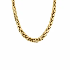 Collier maille palmier, or jaune