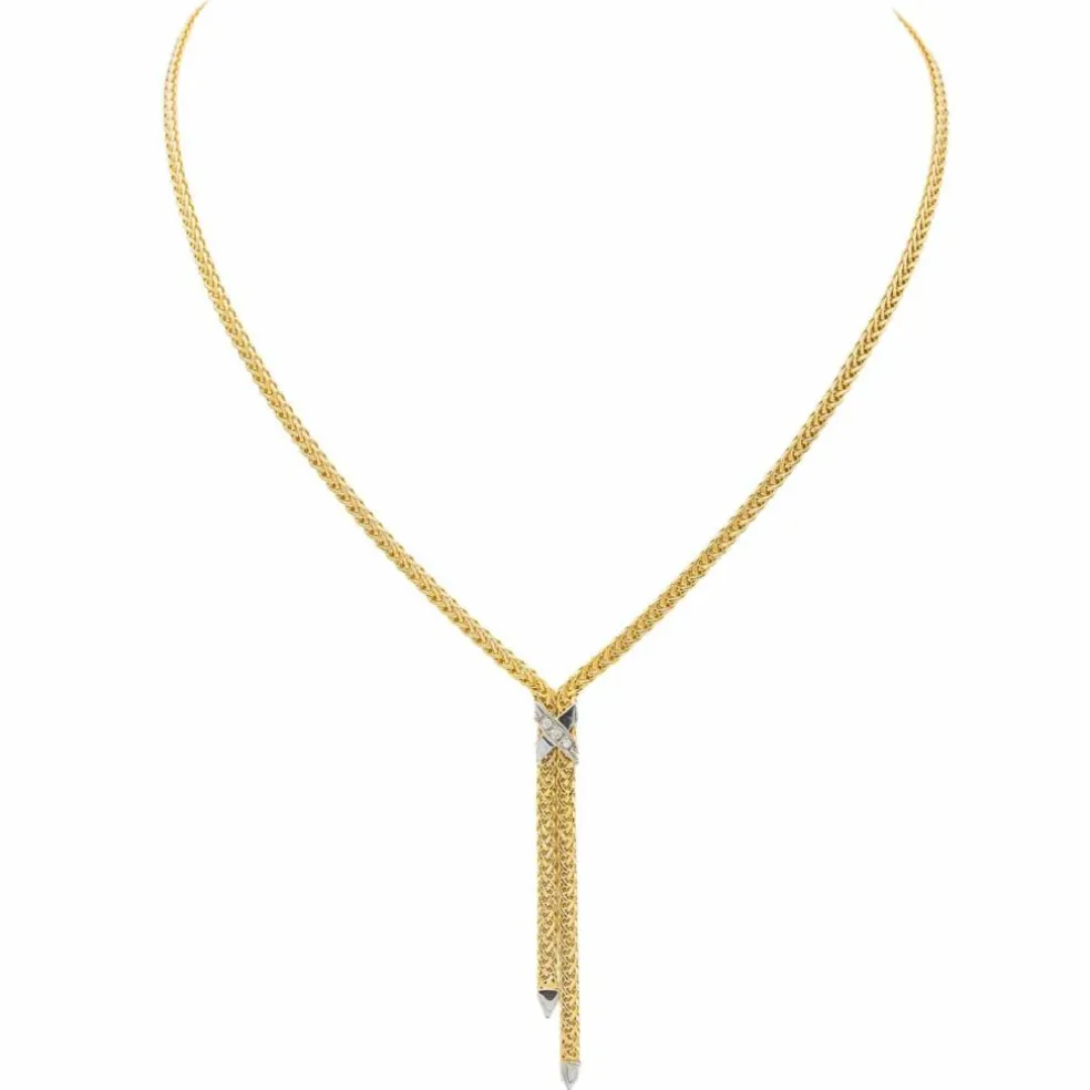Collier Maille palmier Or jaune Diamant