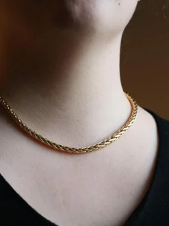 Collier Maille palmier Or jaune
