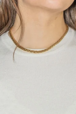 Collier Maille palmier Or jaune