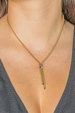 Collier Maille palmier Or jaune Diamant