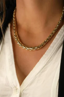 Collier Maille palmier Or jaune