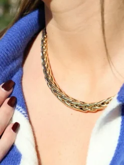 Collier Maille palmier Or jaune