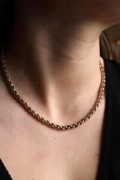 Collier Maille palmier Or jaune
