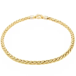 Collier Maille palmier Or jaune