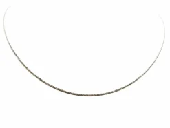 Collier Maille palmier Or blanc