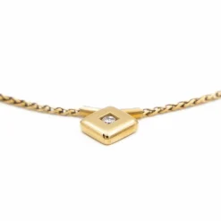 Collier Maille palmier Or jaune Diamant