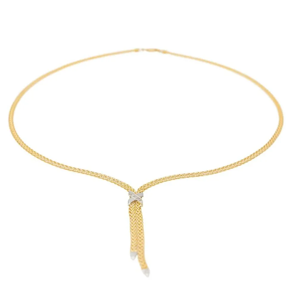 Collier Maille palmier Or jaune Diamant