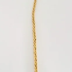 Collier maille palmier or jaune