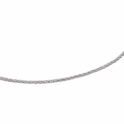 Collier Maille palmier Or blanc