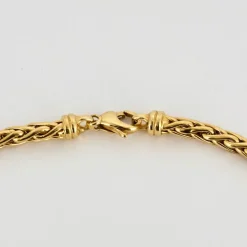 Collier maille palmier, or jaune
