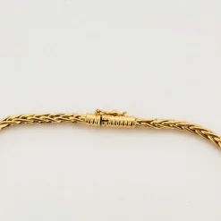 Collier maille palmier or jaune