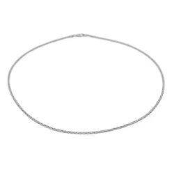 Collier Maille palmier Or blanc