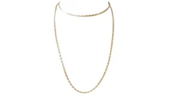 Collier maille plate en or jaune