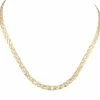 COLLIER MAILLE PLATE TRESSÉE 3 ORS