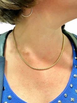 COLLIER MAILLE RONDE FANTAISIE