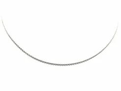Collier Maille ronde Or blanc