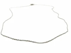 Collier Maille ronde Or blanc