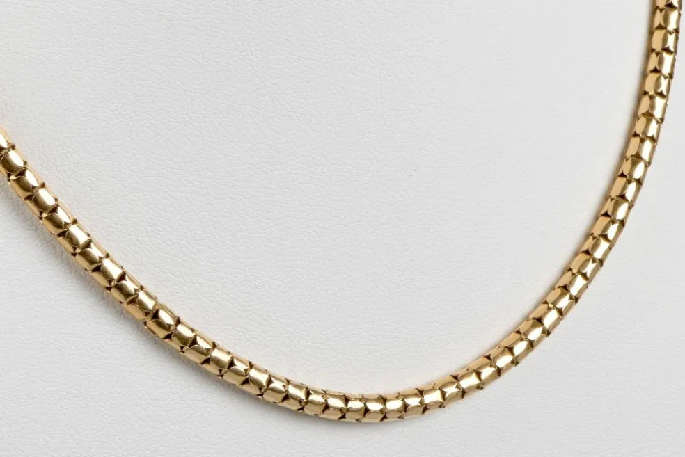 Collier maille serpent en or massif