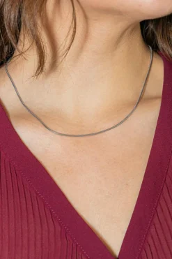 Collier Maille serpentine Or blanc