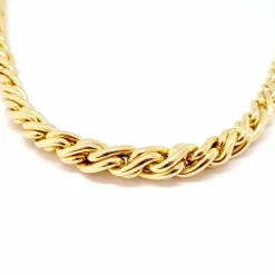 Collier maille torsadé chute or jaune