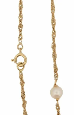 COLLIER MAILLE TORSADÉ PERLES