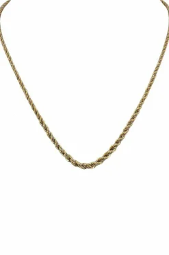 Collier maille torsadée 2 ors