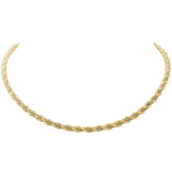 Collier Maille torsadée Or jaune, Or blanc