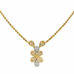 Collier Maille torsadée Or jaune Diamant