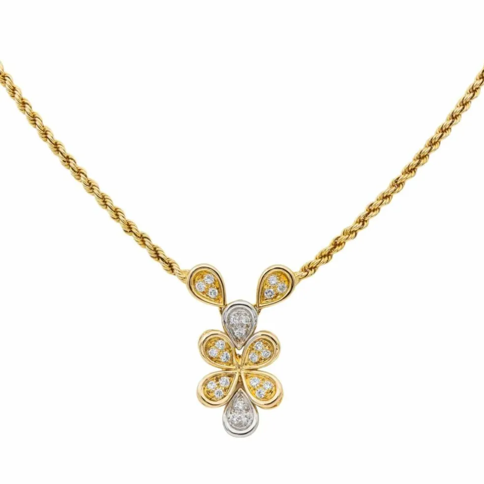 Collier Maille torsadée Or jaune Diamant