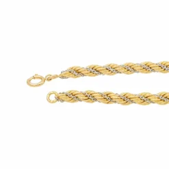 Collier Maille torsadée Or jaune, Or blanc