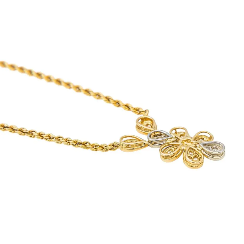 Collier Maille torsadée Or jaune Diamant