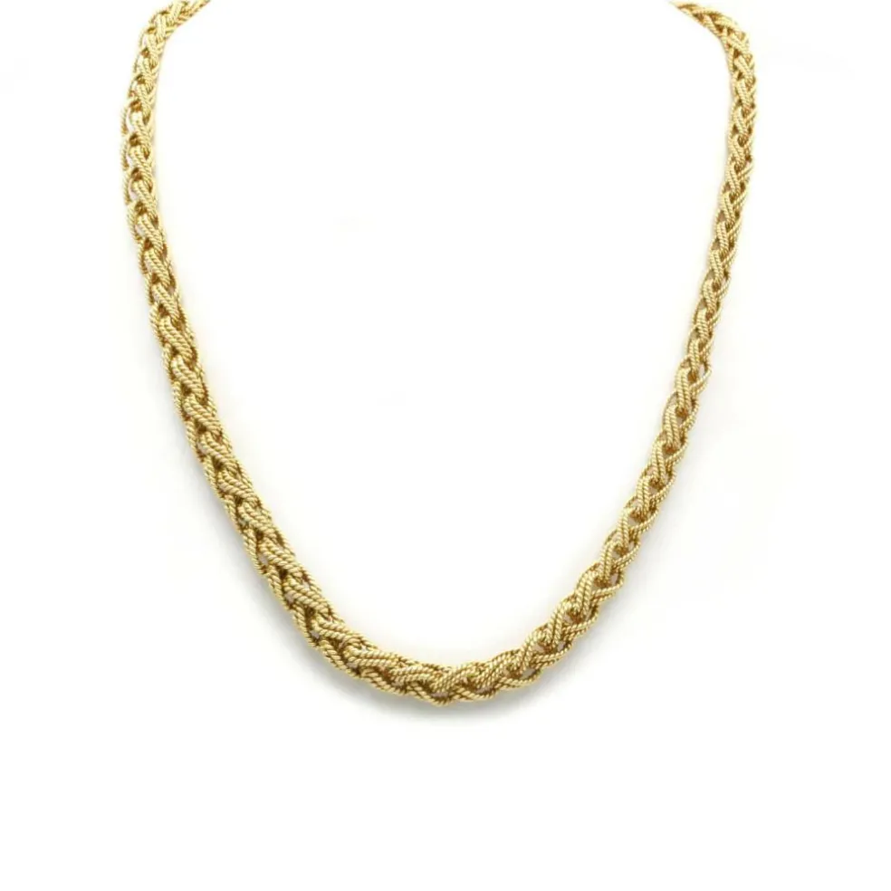 Collier maille tressée Or jaune