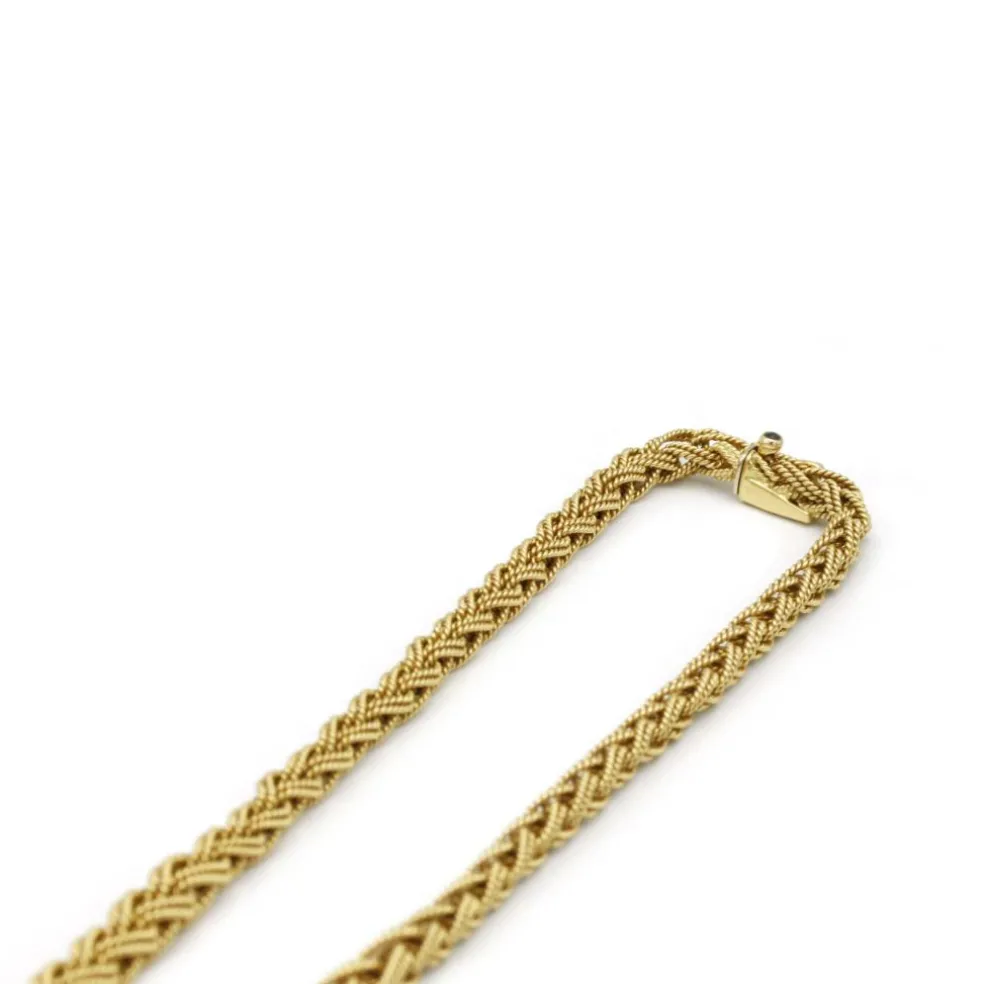 Collier maille tressée Or jaune