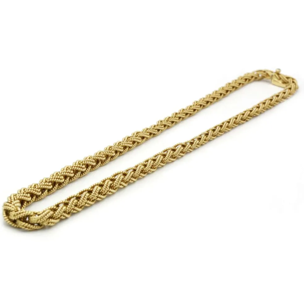 Collier maille tressée Or jaune