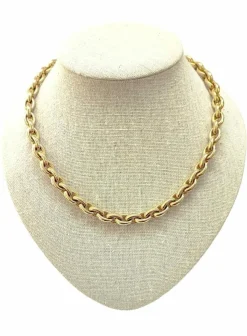 Collier Mailles Ovales Fuselées or jaune