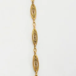Collier maillons filigranés or jaune