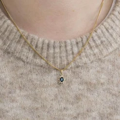 COLLIER "MARGUERITE" DIAMANTS & SAPHIRS