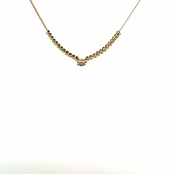 Collier Marguerite or jaune diamants et saphirs