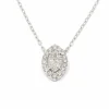 Collier marquise diamants or blanc