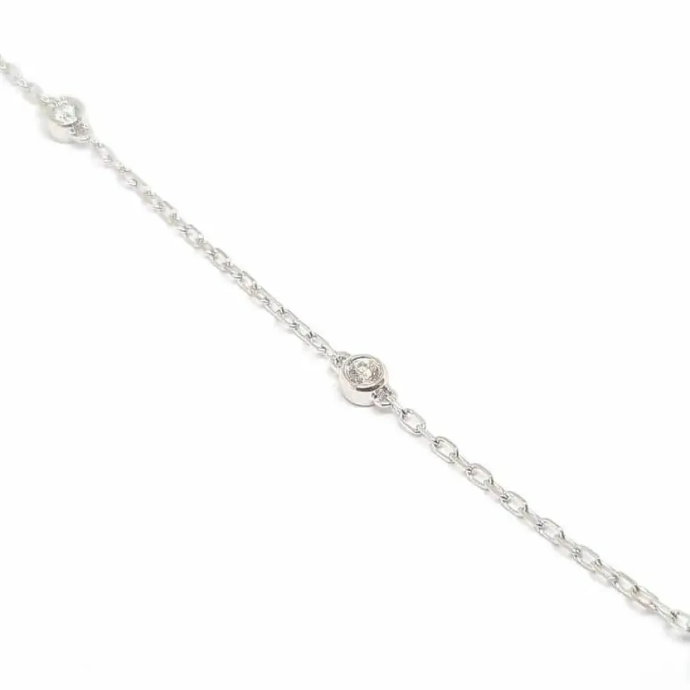 Collier marquise diamants or blanc