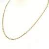 Collier Matinée or jaune maille type forçat, diamants